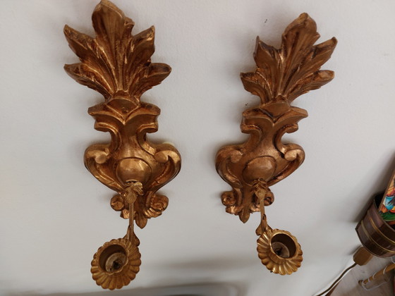 Image 1 of 2x Vintage Italian wall sconce