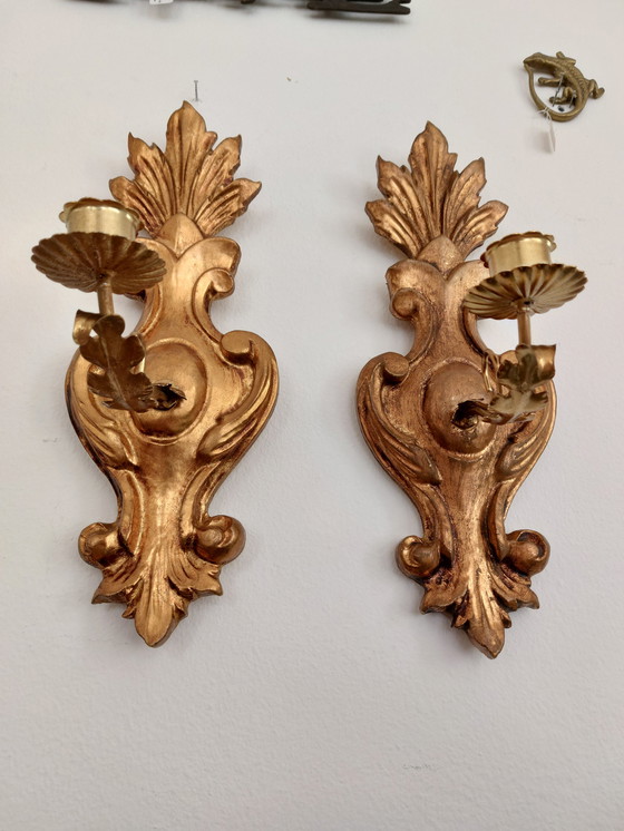 Image 1 of 2x Vintage Italian wall sconce