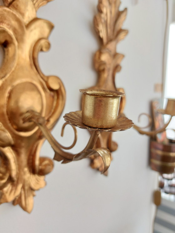 Image 1 of 2x Vintage Italian wall sconce