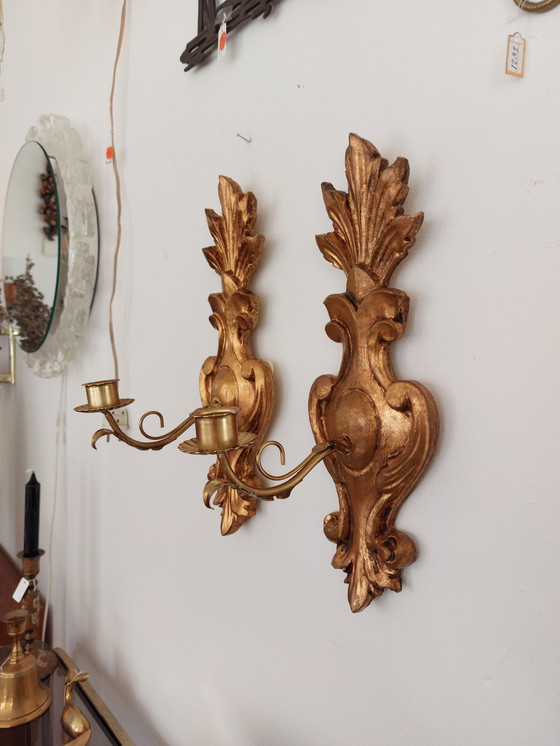 Image 1 of 2x Vintage Italian wall sconce