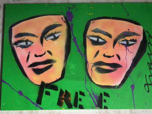 Fabian - Free – schilderijen tekeningen, Canvas, Modern