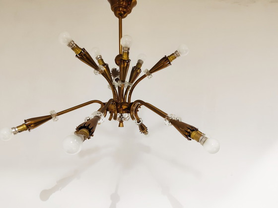 Image 1 of Mid century copper chandelier, 1950s