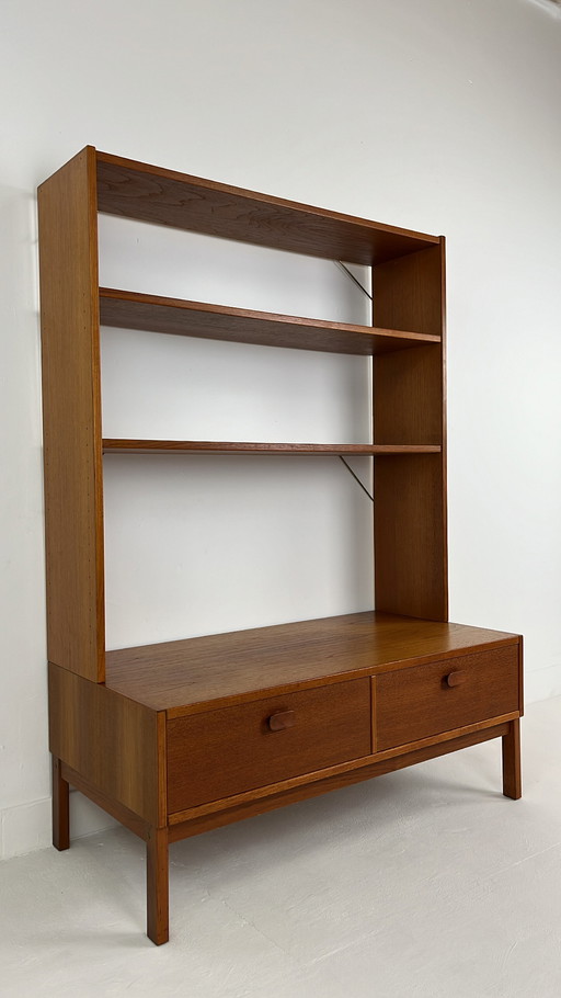 Ulferts Tibro Sweden teak veneer bookcase