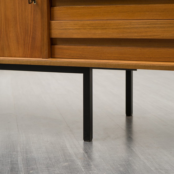 Image 1 of 1960s Sideboard, walnut, restored, extra long at 360cm