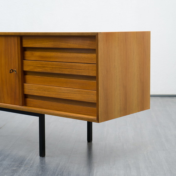 Image 1 of 1960s Sideboard, walnut, restored, extra long at 360cm