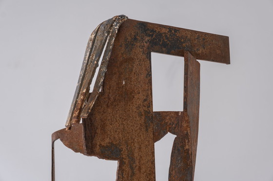 Image 1 of Abstract steel sculpture, designed and manufactured in the late 1960s.