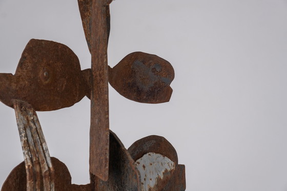 Image 1 of Abstract steel sculpture, designed and manufactured in the late 1960s.