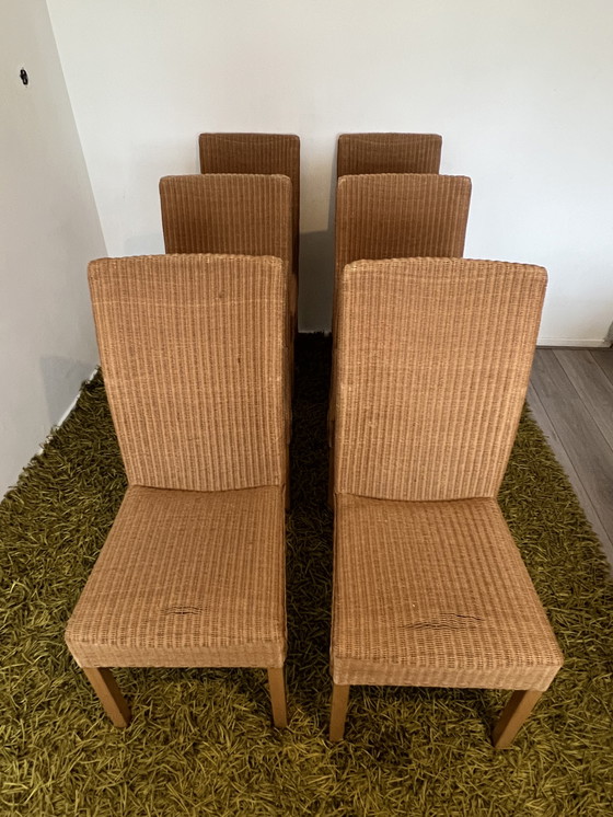 Image 1 of 6x Lloyd Loom Basic dining room chairs