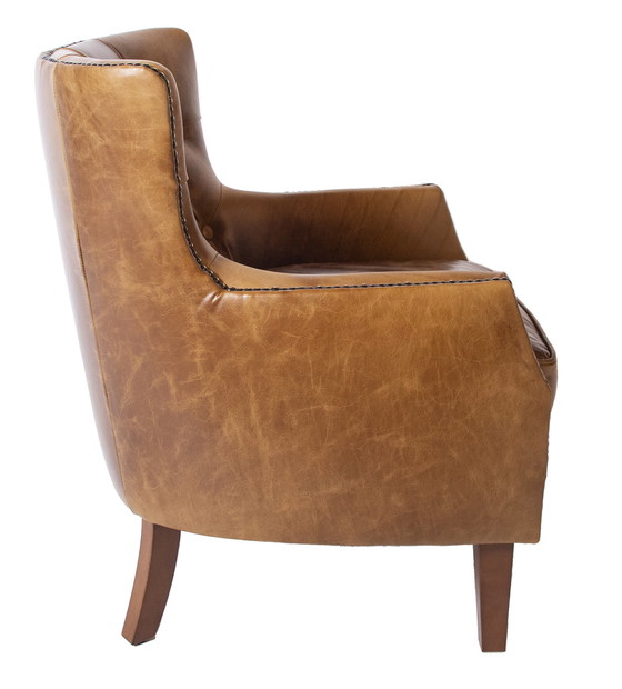 Image 1 of 2 poltrone Chesterfield in pelle vintage