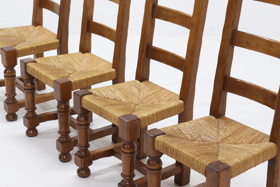 Image 1 of 4 x Vintage Highback Dining Chairs