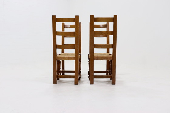 Image 1 of 4 x Vintage Highback Dining Chairs