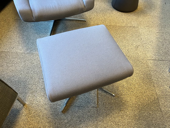 Image 1 of Jori Ovni Armchair With Ottoman Fabric Grey