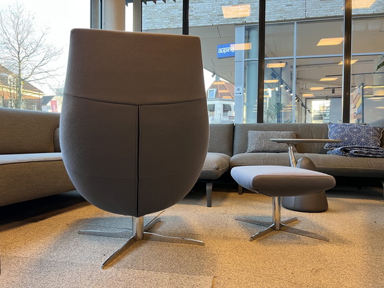 Image 1 of Jori Ovni Fauteuil avec pouf Tissu Gris