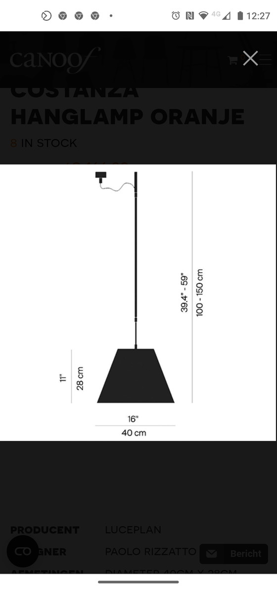 Image 1 of Lampe suspendue Luceplan Constanza