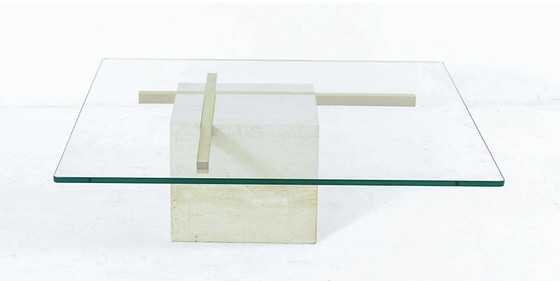 Image 1 of Vintage Travertine coffee table