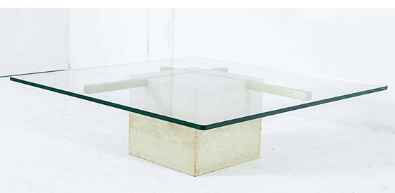 Image 1 of Vintage Travertine coffee table