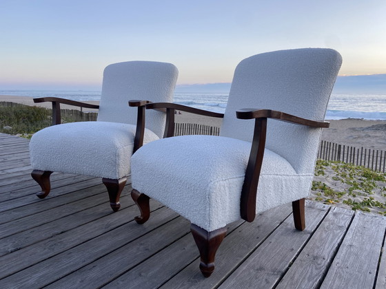 Image 1 of Pair De Fauteuils Bouclettes 1950