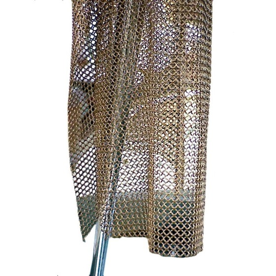 Image 1 of Vintage scultura floor lamp Ecate Toni Cordero Artemide bronze and chain mail 1990