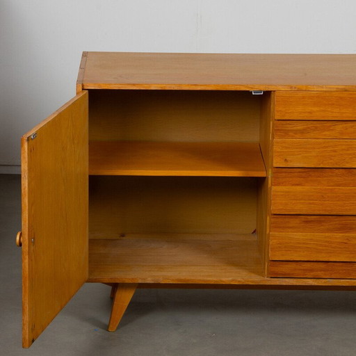 Vintage chest of drawers model U-458 in oak by Jiri Jiroutek for Interier Praha, Czechoslovakia 1960
