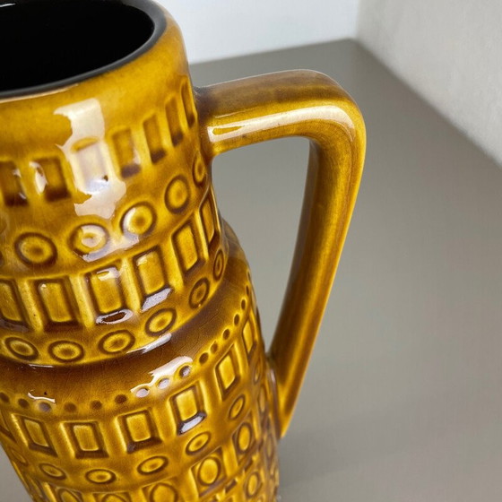 Image 1 of Pair of vintage art vases in fat lava by Scheurich, Germany 1970s