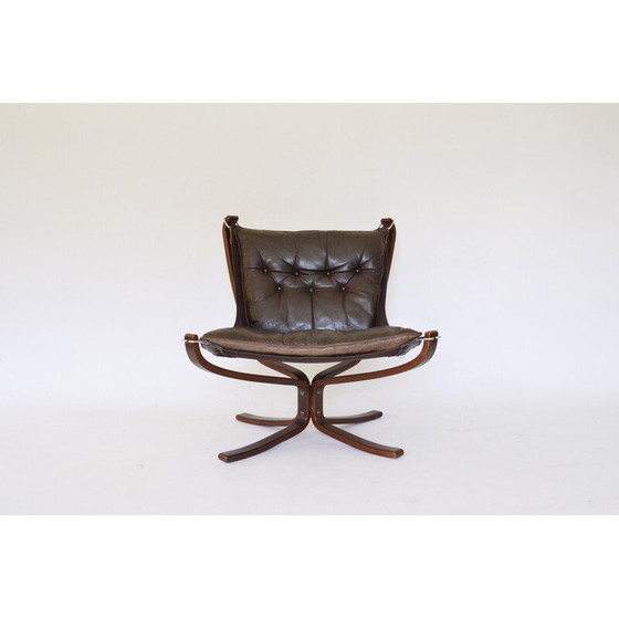 Image 1 of Vintage Falcon armchair in plywood by Sigurd Ressell for Vatne Møbler, Norway 1970