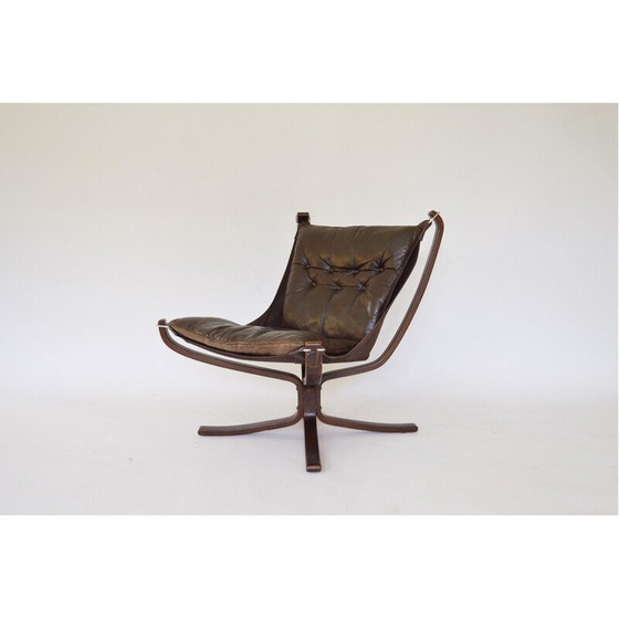 Image 1 of Vintage Falcon armchair in plywood by Sigurd Ressell for Vatne Møbler, Norway 1970