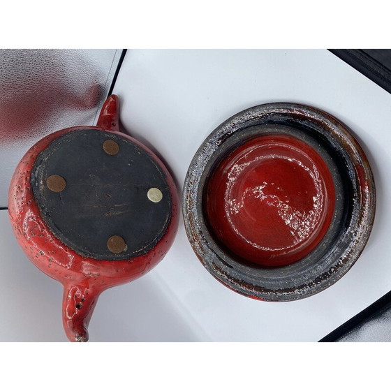 Image 1 of Vintage enamelled pot by Charles Voltz for Vallauris