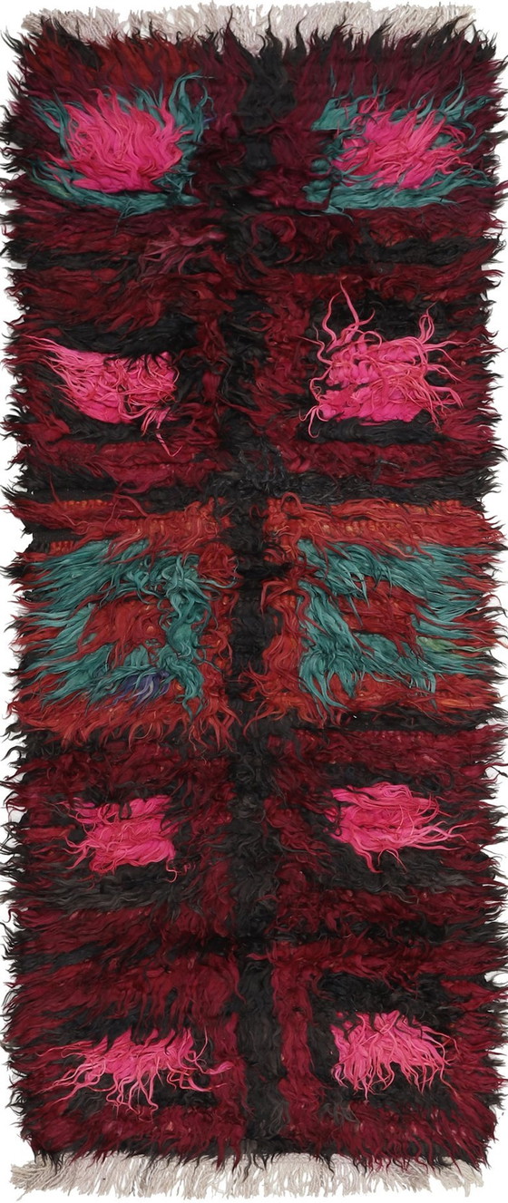 Image 1 of Designer Handwoven Kilim Modern And Plants Nature Color - Kilim - 282 Cm - 108 Cm - Shaggy Kilim