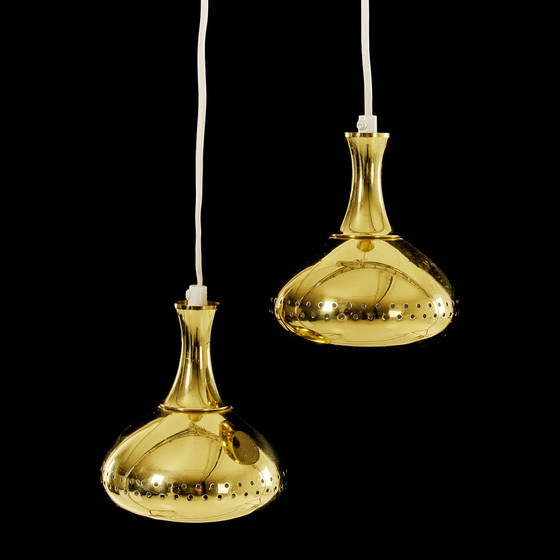Image 1 of Coppia di lampade a sospensione svedesi vintage di Hans-Agne Jakobsson, anni '50