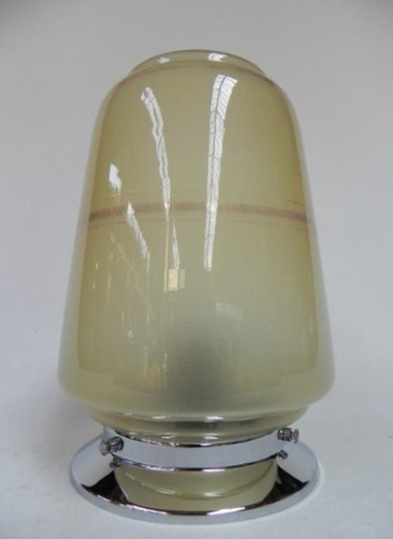 Image 1 of Art deco ceiling lamp with glass shade