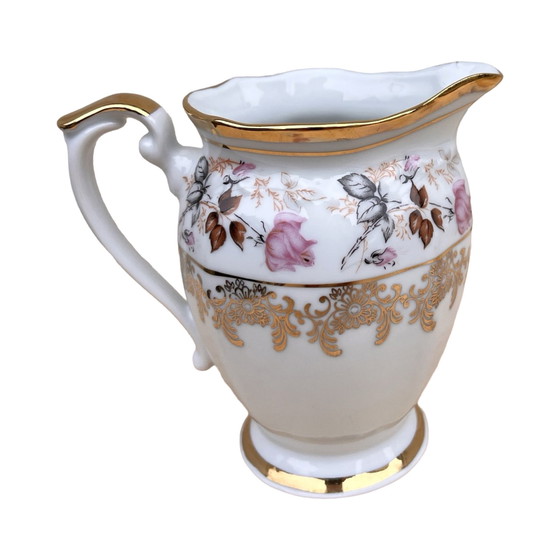 Image 1 of Porcelain Coffee Set, Golden Rose, Chodzież, Poland, 1980S.