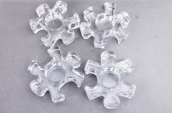 Image 1 of Set Of 4 Modular Glass Candleholders