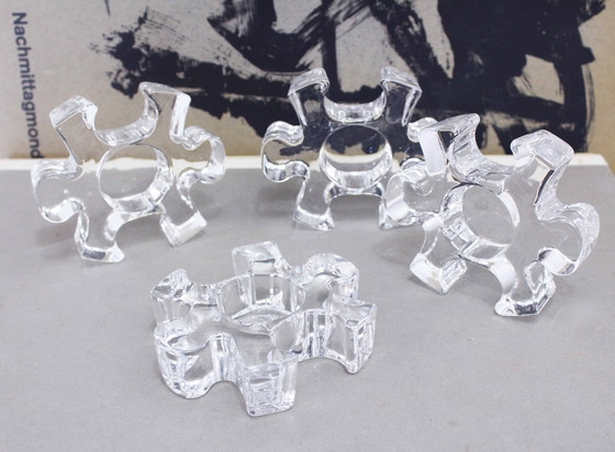 Image 1 of Set Of 4 Modular Glass Candleholders