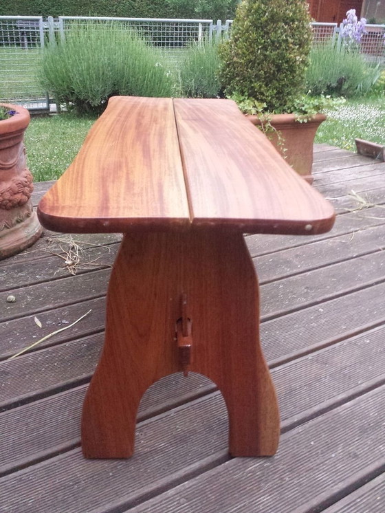 Image 1 of Handmade Rustic Elm Bench, 1970S