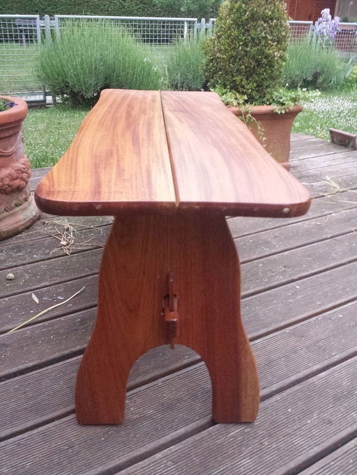 Handmade Rustic Elm Bench, 1970S