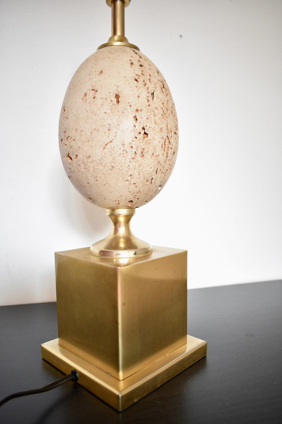 Image 1 of Sixties lamp with ostrich egg