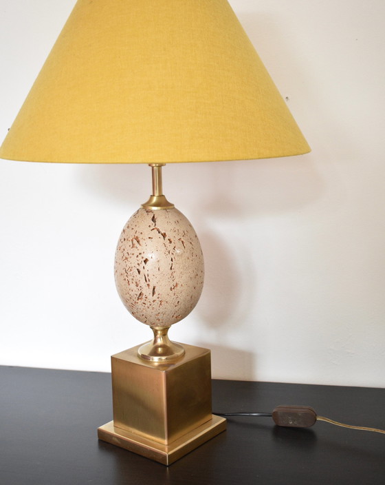 Image 1 of Sixties lamp with ostrich egg