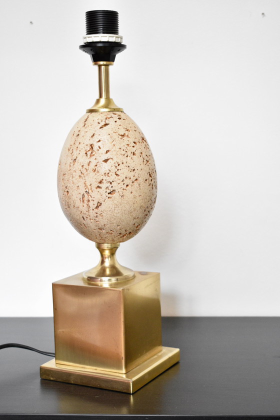 Image 1 of Sixties lamp with ostrich egg