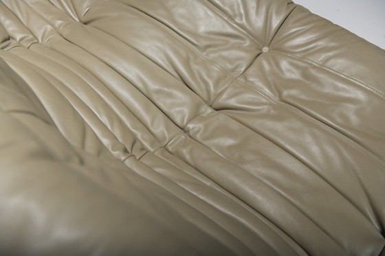 Image 1 of Stunning, Original Togo (2011) In Khaki Leather By Michel Ducaroy - Ligne Roset