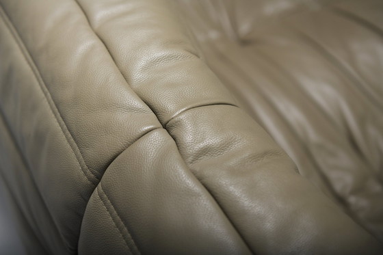 Image 1 of Stunning, Original Togo (2011) In Khaki Leather By Michel Ducaroy - Ligne Roset