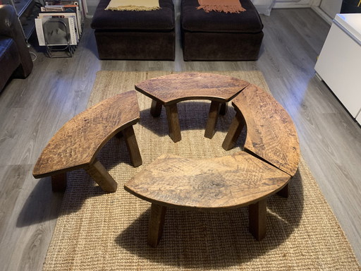 Brutalist Coffee Table Solid Oak