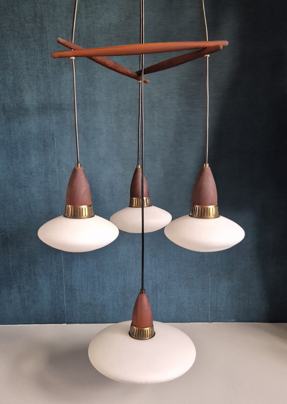 Image 1 of Scandinavian Pendant Lamp With 4 Chalices