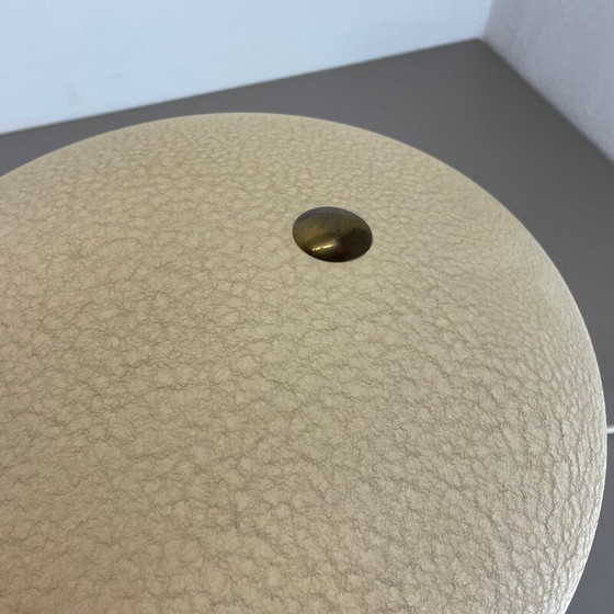 Image 1 of Vintage Bauhaus beige metal and brass desk lamp, Austria 1950s