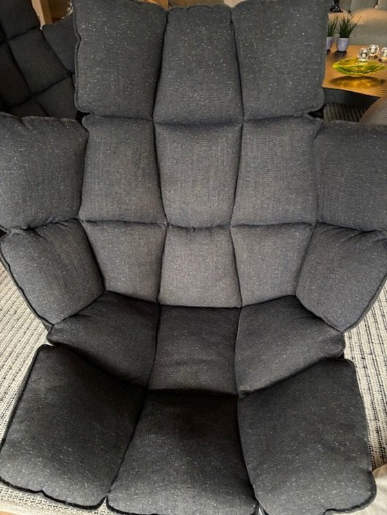 Image 1 of 2X Italia Husk H3G Lounge Chair Swivel