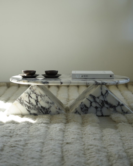 Calacatta Viola Marble Coffee Table Design