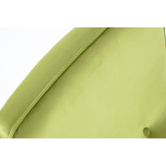 Image 1 of Vintage green velvet armchair 366 by J. Chierowski 1960s 