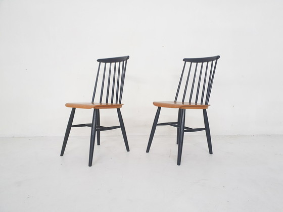 Image 1 of Set of two spindle back chairs, The Netherlands 1960's