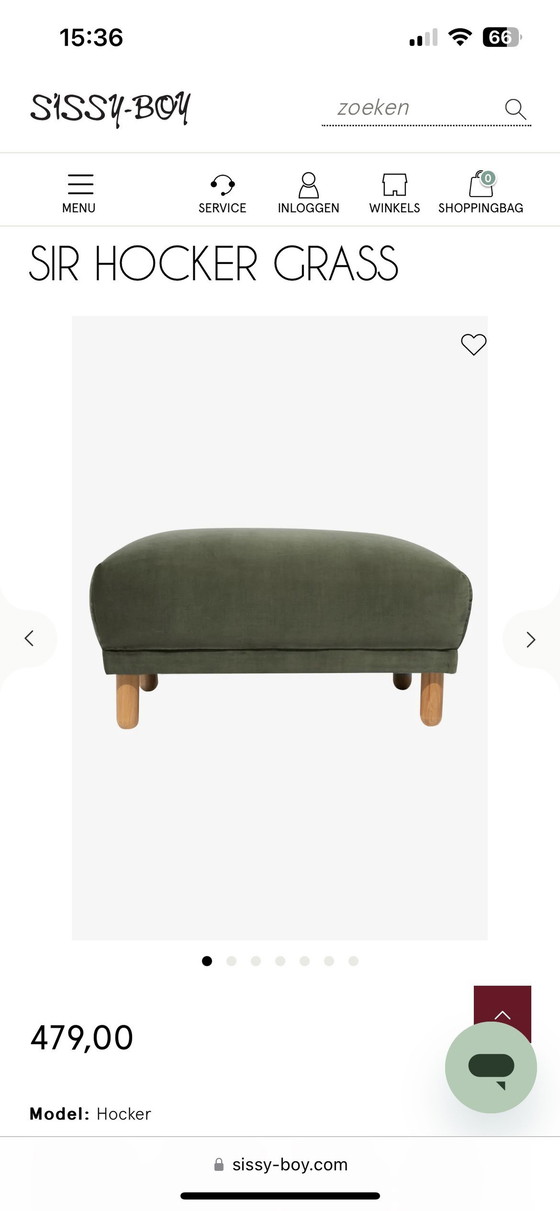 Image 1 of Sofa Sissy Boy 3-Seater + Hocker - "Sir"