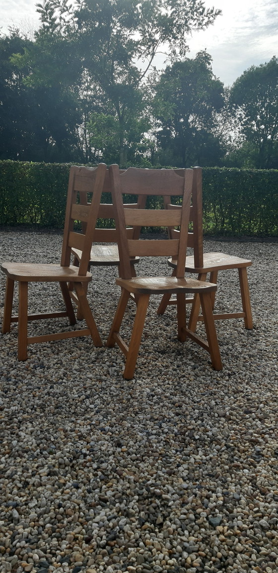 Image 1 of Brutalist De Puydt dining room chairs 