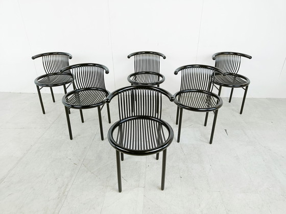 Image 1 of Set of 6 Vintage "CIRCO" Chairs by Jutta & Herbert Ohl for Lübke 1980s